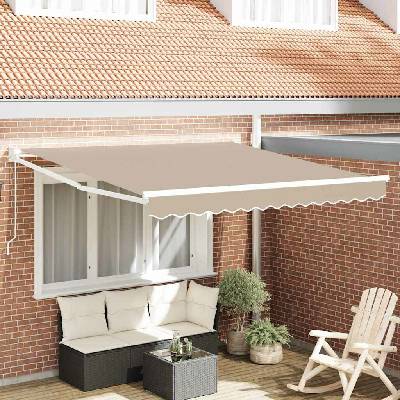 Petrashop Stahovací markýza Béžová 300 x 250 x 165 cm 3330059