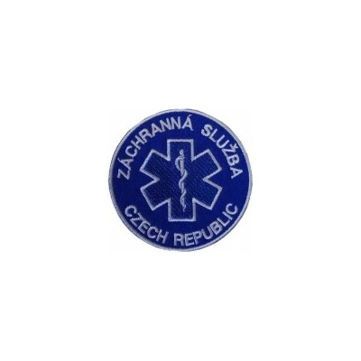 Nášivka Záchranná služba STAR OF LIFE CZ modrá bílé