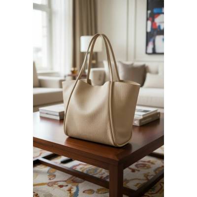 Dámska kožená kabelka TS05-107/BEIGE