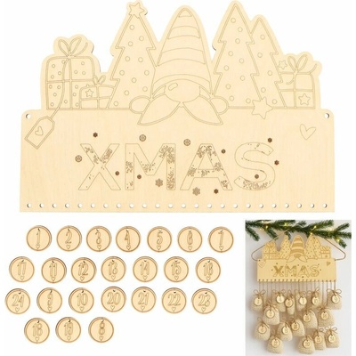 Natana adventný kalendár XMAS s číslami 30 x 20,5cm
