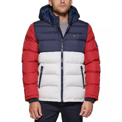 Tommy Hilfiger zimní pánská bunda Quilted modrá/červená/bílá XL