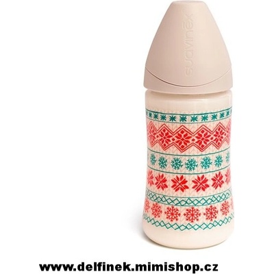 Suavinex vánoční láhev krémová 270ml