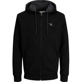 JACK & JONES Мъжки суичър Jack and Jones Direct Zip Up Hoodie Mens - Black