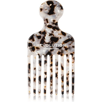 Revolution Haircare Natural Curl Afro Pick Comb hřeben pro kudrnaté vlasy odstín Tortoiseshell
