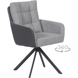 Carmen Трапезен стол sefton - сив cm (3532079_1) - tierradesign
