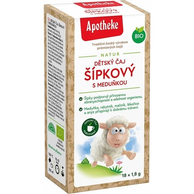 Apotheke čaj BIO Dětský šípkový s meduňkou 18x1,8g
