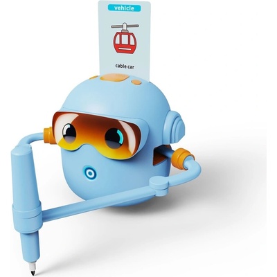 Kik Interaktívny vzdelávací kresliaci robot, modrá súprava so 100 kartami