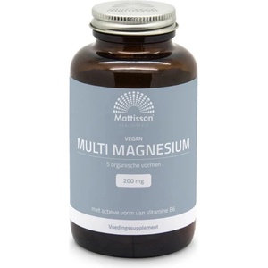 Mattisson Healthstyle Мускулна, сърдечна и нервна система - mулти Магнезий + Витамин В6 (веган формула), 180 таблетки (mt2311)