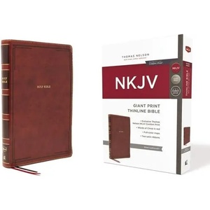 NKJV Holy Bible, Giant Print Thinline Bible, Brown Leathersoft, Red Letter, Comfort Print: New King James Version | Thomas Nelson (ISBN: 9780785231691)