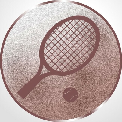 D1-6C/B Emblém pr.25mm tenis bronzový 2,5 cm