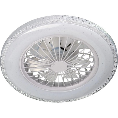 Polux Led димируемо таванно осветително тяло с вентилатор egypt led/48w/230v бяло + дистанционно управление (sa2494)