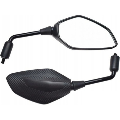 zrcátka zpětná skútr moto závit M10x1,25 mm pravý/pravý - imitace carbon