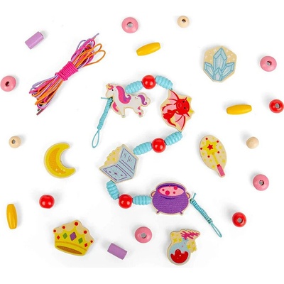 Bigjigs Toys Sada dřevěných korálků Mystical Magic