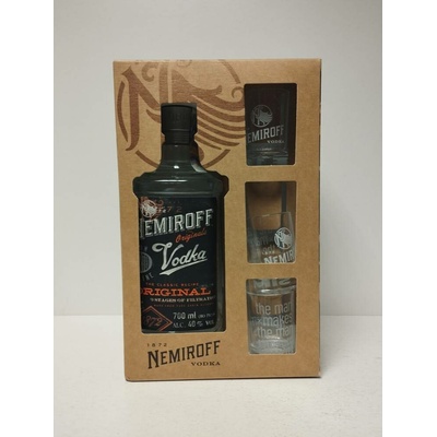Nemiroff Original 40% 0,7 l (dárkové balení 3 sklenice)