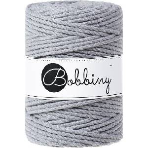 Bobbiny 3PLY Macramé Rope 5 mm 100 m Silver юта (TX-E021)