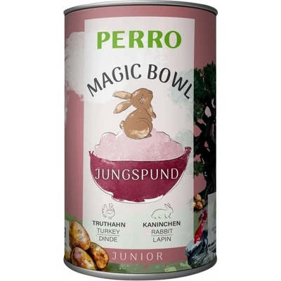 Perro Magic Bowl Young Dog Morčacie a králičie mäso Junior 400 g