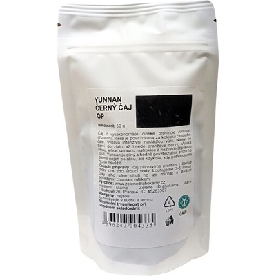 Zelené Drahokamy Yunnan černý čaj OP 50 g