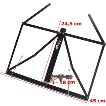 Image 1 of Stagg Настолна стойка за ноти (горна част) сгъваема mus-a1 bk с калъф