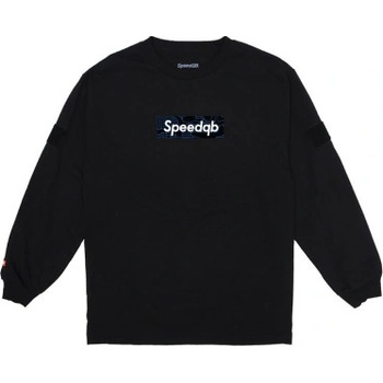 Speedqb glitch camo box logo ls tričko černá speedqb modrá