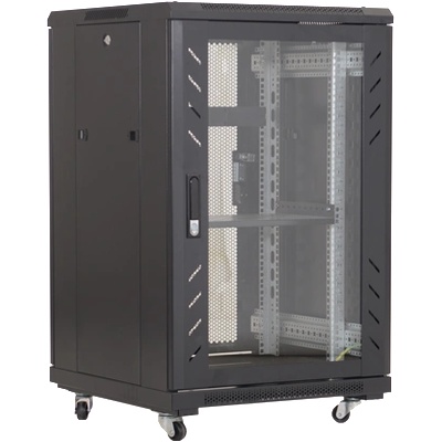 AsyTech Подов багажник 18U 19' 600x600, товароносимост 500 Kg, черен - ASYTECH Networking ASY-18U-6060E (ASY-18U-6060E)