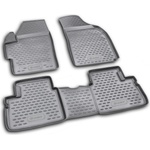 LEMENT Element 3D rubber floor mats suitable for Daewoo Matiz | 100% custom-fit all-weather floor mats made of TPE, high edge, waterproof, non-slip, odorless - EXP. NLC. 11.04. 210k (EXP.NLC.11.04.210k)