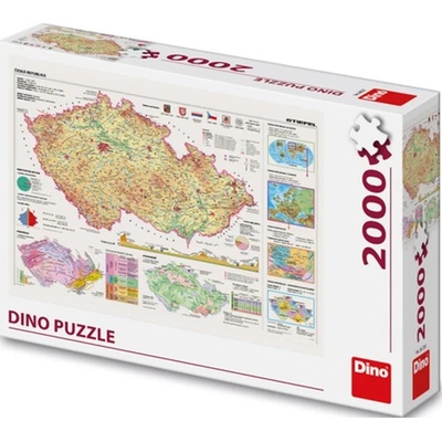 Dino Mapy České Republiky 2000 dílků