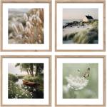 Styler Печатни картини в комплект 4 бр. с включена рамка 30x30 cm Subtle Nature - Styler (OB-14548)