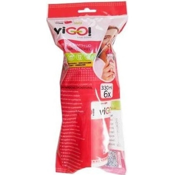 QUICKPACK viGO! Papierové poháre s viečkom 330 ml 7364131