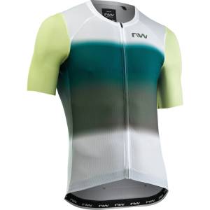Northwave Мъжка фланелка с къс ръкав за колоездене Northwave Blade Air Jersey Short Sleeve Cycling jersey - White / Cool Matcha (056-3720-0512)