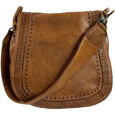 Noelia Bolger kožená dámská crossbody kabelka koňaková NB 2031 cognac