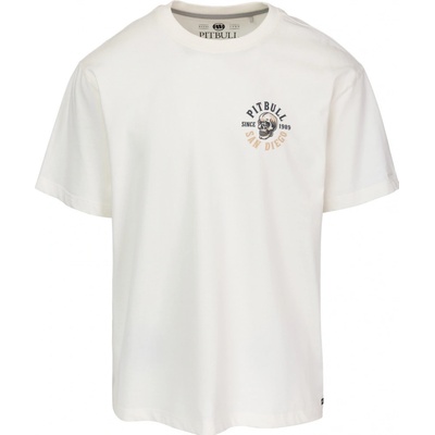 PitBull West Coast pánské triko SKULL LOGO smetanové