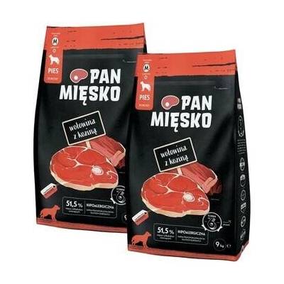 Pan Mięsko hovězí křupky s kozím masem M 2 x 9 kg