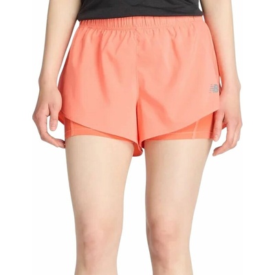 Nike dámské tenisové kraťasy Dri-Fit One 3in Short apricot agate/reflective silver oranžový