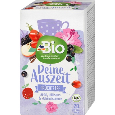 dmBio bio ovocný čaj jablko ibišek rybíz 38 g
