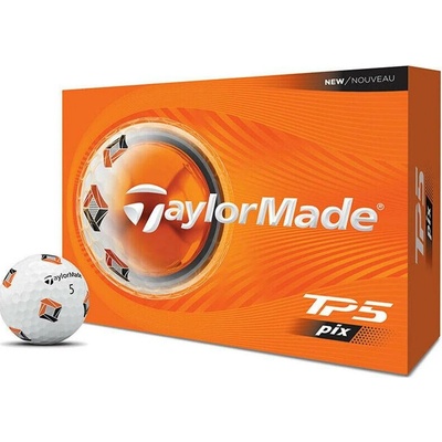 TaylorMade TP5 PIX biele 3 x 3 ks