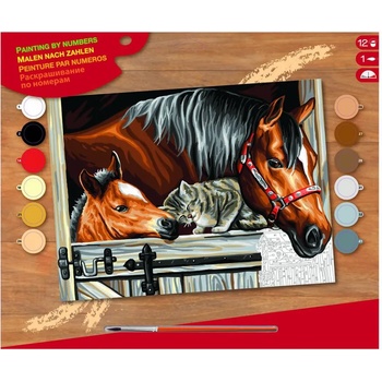 KSG Crafts Творчески комплект за рисуване KSG Crafts - Приятели в конюшнята (1523)