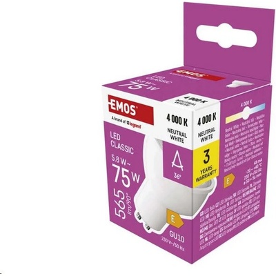 Emos ZQ8E33N LED žárovka Classic MR16 GU10 5,8 W 75 W 565 lm neutrální bílá