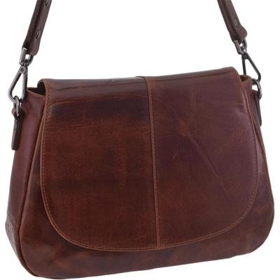 Mercucio dámská kožená crossbody kabelka koňak 250706