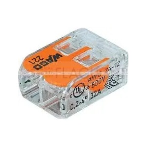  Клема-Универсална бърза връзка, 0.2-4 mm2, Двойна, WAGO 221-412 (1101)
