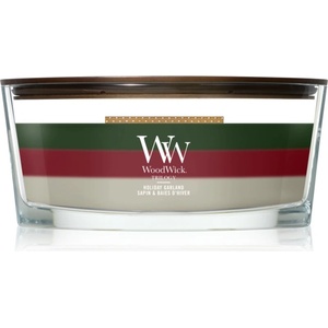 WoodWick Trilogy Holiday Garland ароматна свещ с дървен фитил 453.6 гр