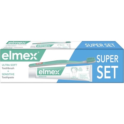 Elmex Sensitive + zubný kefka Ultra Soft 75 ml