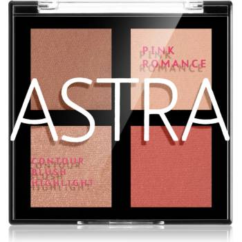 Astra Make-up Romance Palette контурираща палитра за лице за лице цвят 02 Pink Romance 8 гр