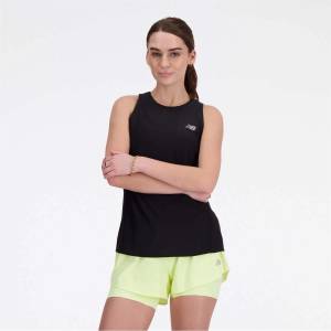 New Balance Потник New Balance Jacquard Slim Tank Top - Black