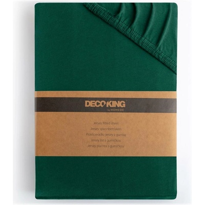 DecoKing bavlna jersey prostěradlo Amber zelené 80-90x200 30