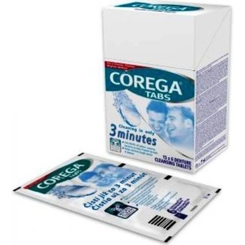 Corega Tabs Antibakteriální 3min čistící tablety na zubní náhrady 15 x 6 kusů