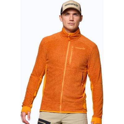 NORRONA Мъжки поларен суитшърт NORRONA Falketind Warm1 Active gold flame/exuberance