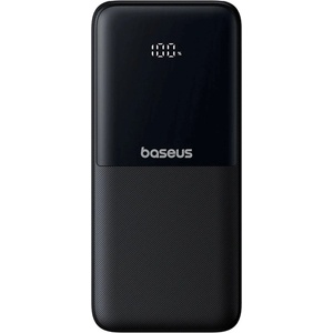 Baseus Lipow външна батерия с два вградени кабела и дисплей, 10000mAh, 22.5W, черен (201601)