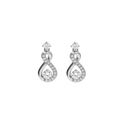 Diamonfire Luxusní stříbrné náušnice E6055