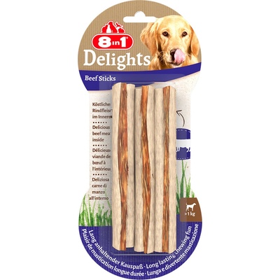 8in1 Delights žuvacia maškrta Beef 18 kusov 6 x 75 g