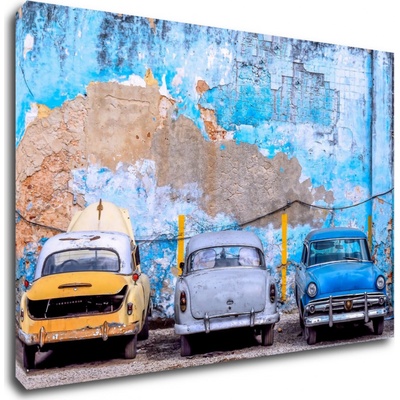 Impresi Obraz Stará modrá auta - 90 x 60 cm